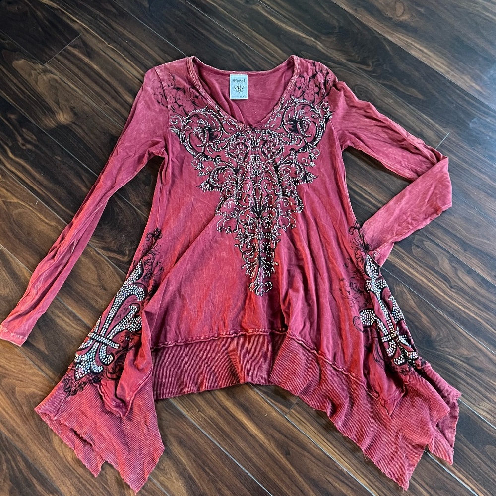 Long Sleeve Red Top